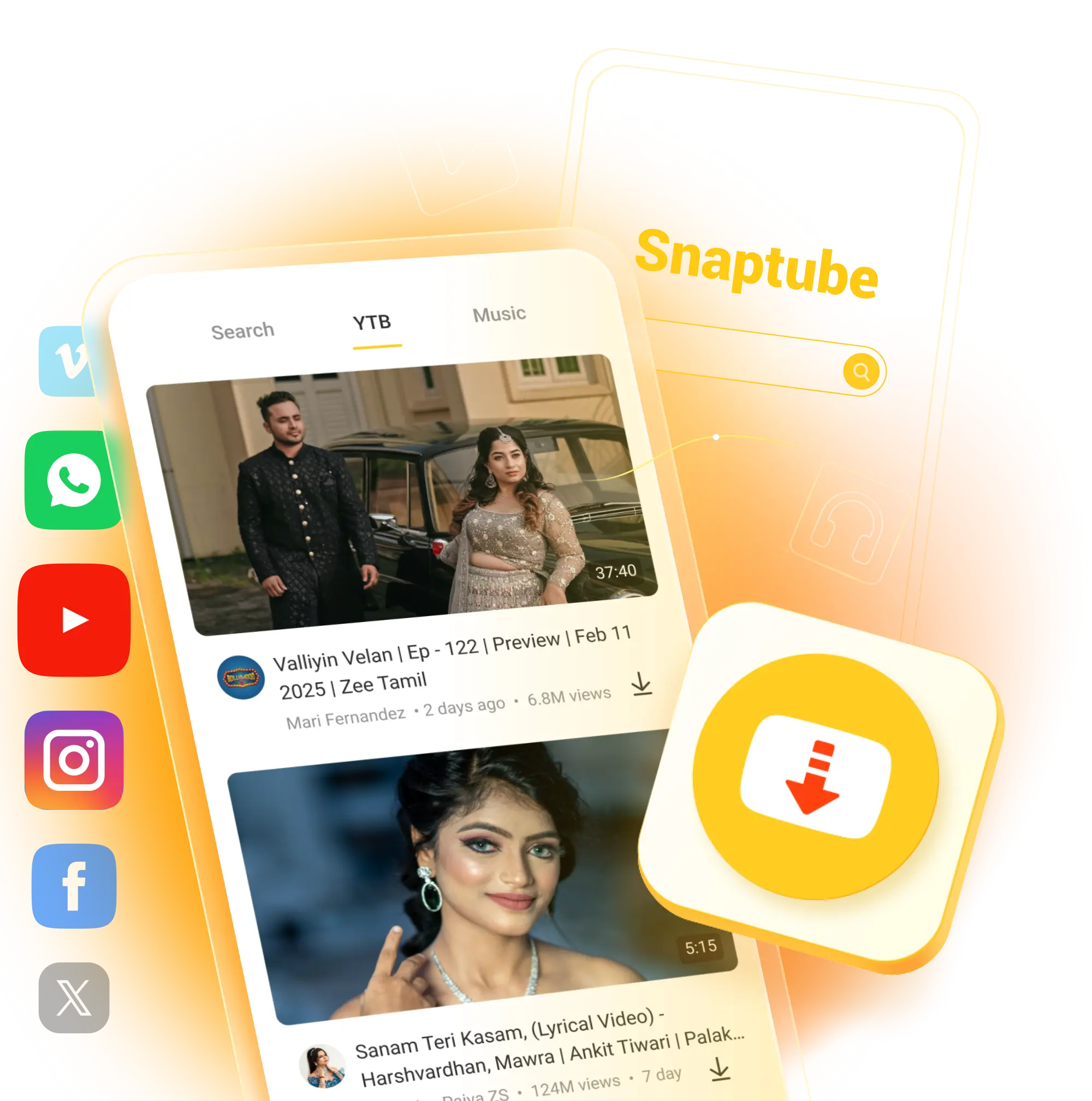 Snaptube banner illustration